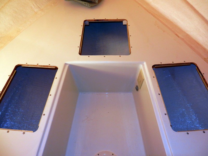 Cut out three storage access holes (no foam inside)