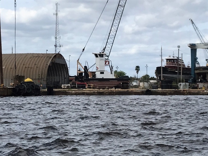 Cute little tug in dry dock.