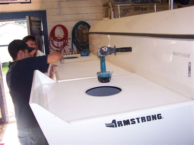 (Cygnet)Perfect fit.  Sit on transom, swing legs over.  Room for generator, too.