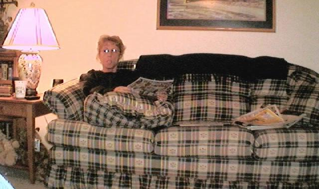 Da Boss (The real Swee Pea(nut).  Kinda blends in with the couch, doesn't she?