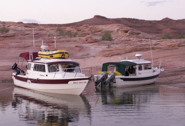 Daydream and Halcyon Tucked in Small Cove at Face Canyon 9-25-08