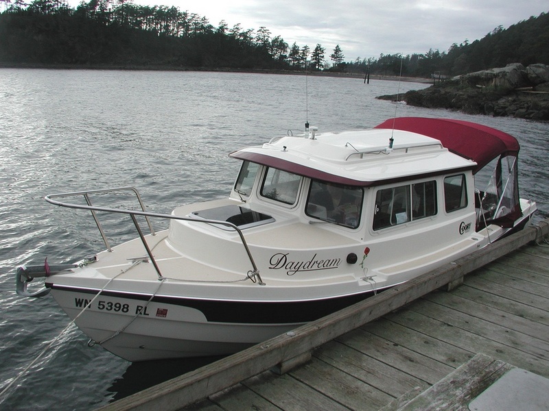 Daydream at Sucia Dock - First Birthday Cruise - 2-14-04