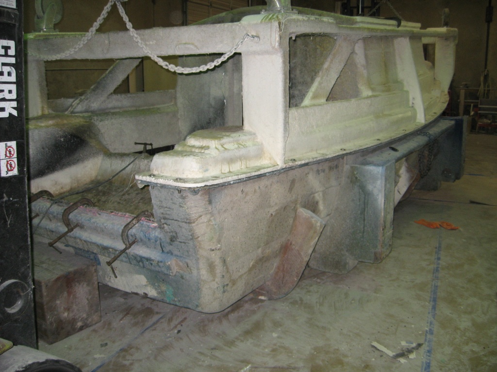 Deck and hull molds joined