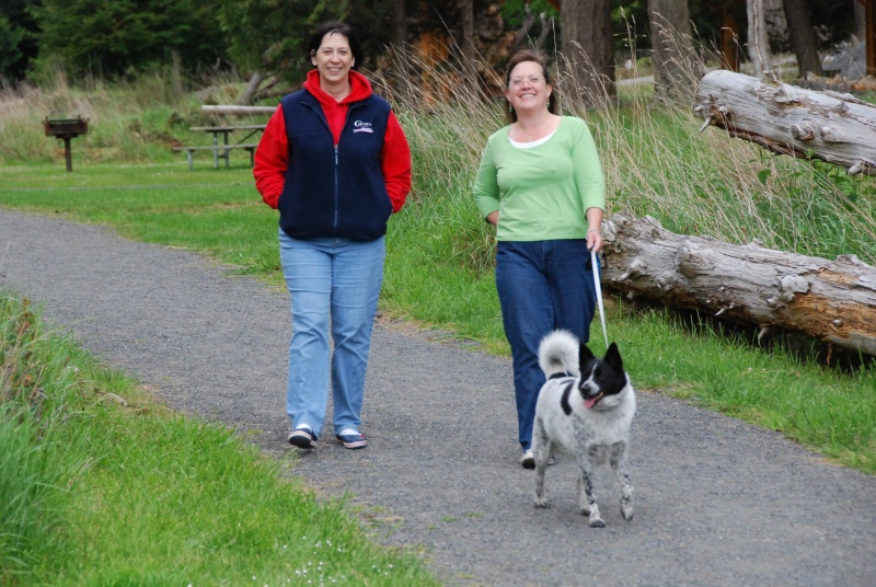 Dee, Susan and Shadow on Jones Island