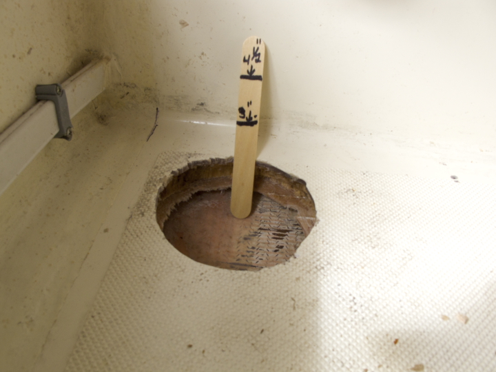 Depth of hole