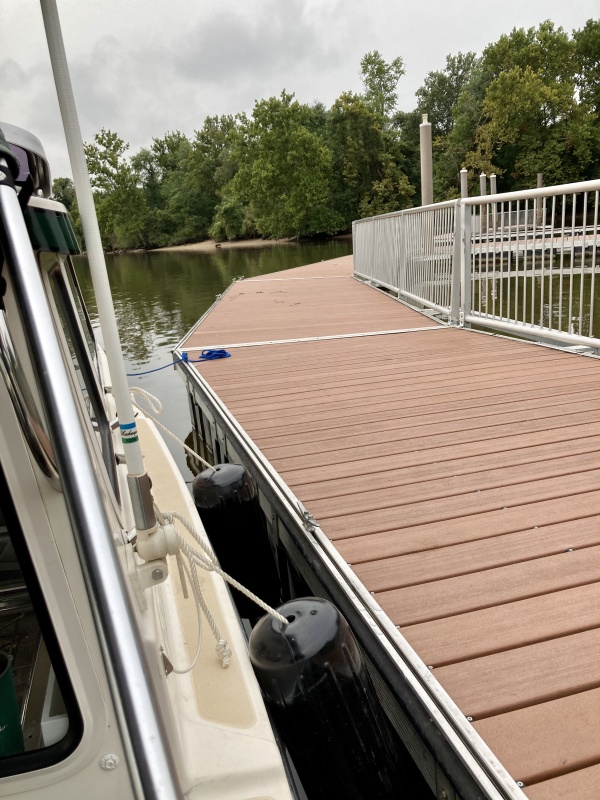 deserted boat ramp docks on weekdays are a great place to stop for breakfast