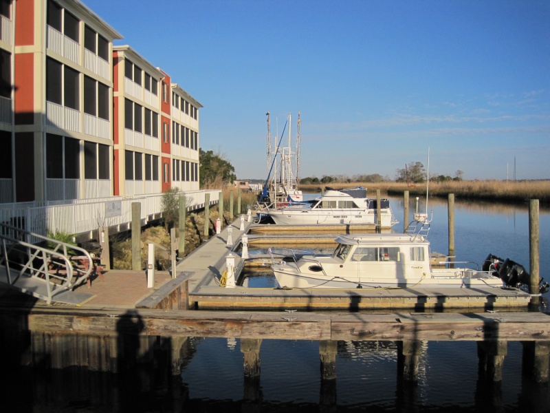 Destiny at Water Street Hotel and Marina.  Great place to stay with the boat docked in front.  We slept at the hotel and took day trips up the intercoastal waterway and out into the gulf.