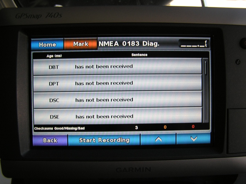 Diagnostics screen