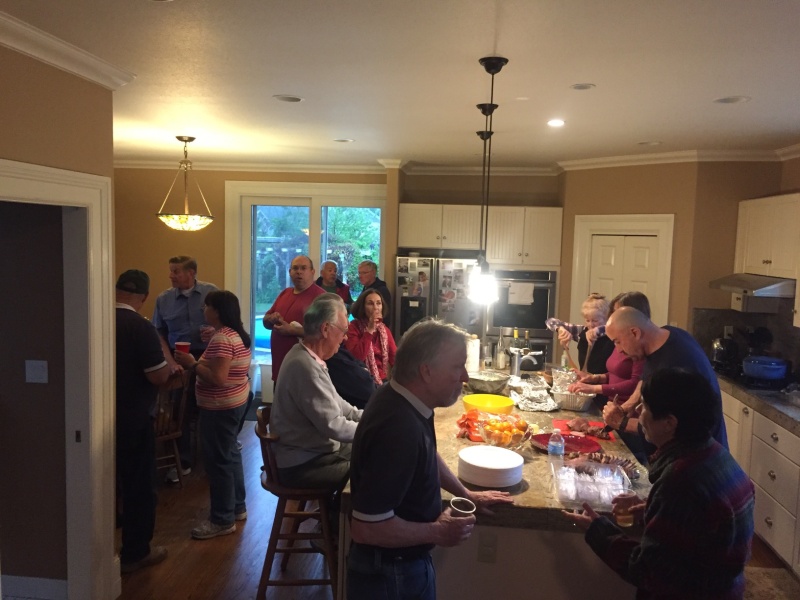 Dining at one of Susan\'s friend\'s \"castle\".