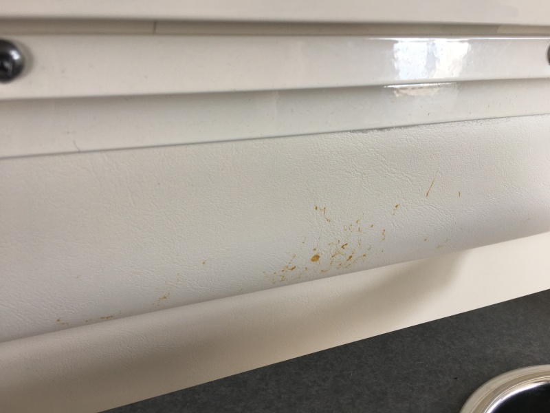 Discoloration on headliner