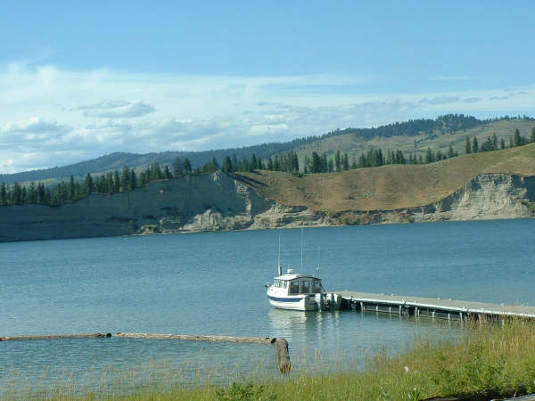 dock at Hunters ramp on Lake Roosevelt  July 03