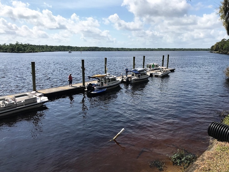 Docked at Corky Bells Restaurant in Palatka