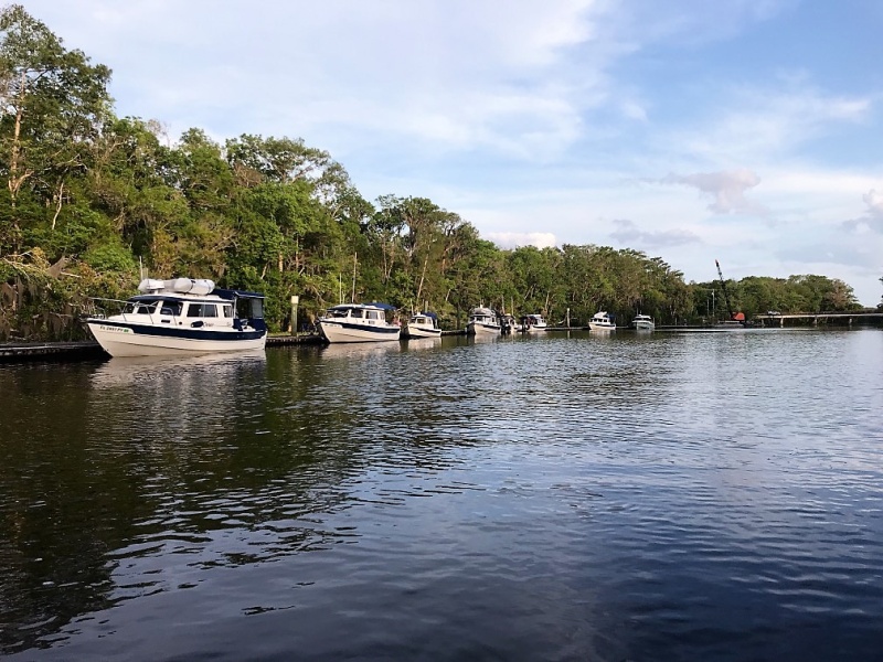 Docked at Six Mile Marina. This use to be at the Outpost Restaurant before one of the Hurricanes took it out.