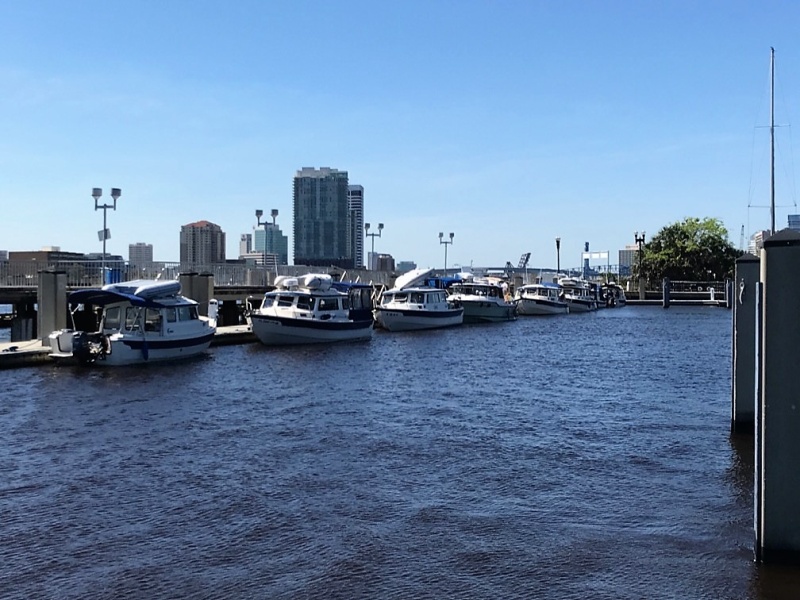 Docked at the Jacksonville Metropolitan Park Marina - Free marina!