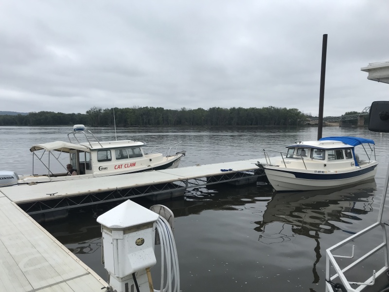 Docked at the Lansing Marina