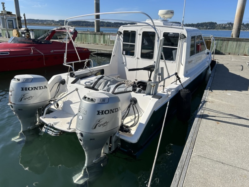 Docked twin Honda 90s