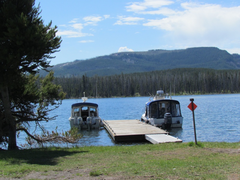 Docked up with the Hunky Dory a 22' Cruiser, Will-C a 23' Venture on the right at Eagle Bay campsite, sat at a picnic table for hours taking it all in while talking with Jay and Jolee about their Alaska adventures, our next big adventure. At this elevation (8000') our boat can only squeeze out 28 mph.