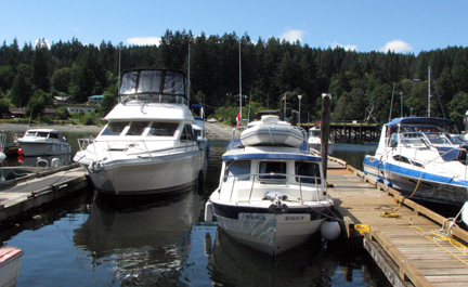 Docks at Heriot Bay Inn and Marina