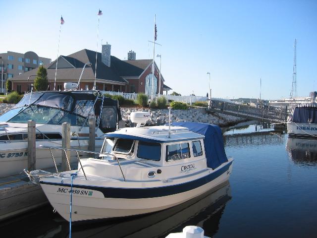 Dockside at the marina.