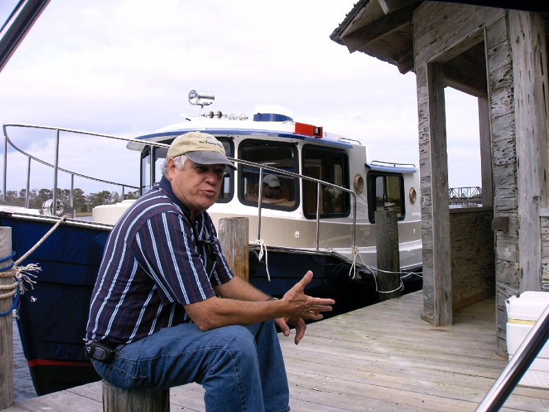 Don Nelson relexing dockside