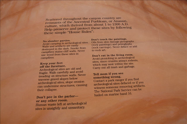 Don't Pee in the parlor sign