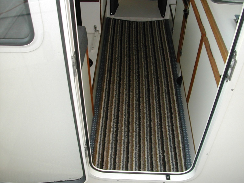 Dri-Dek & carpet runner in cabin