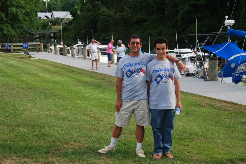 DSC 0038 - Litl' Tug, Tivo, and his son, Joseph, model the "T-shirts" for the NC Loop 2011.
