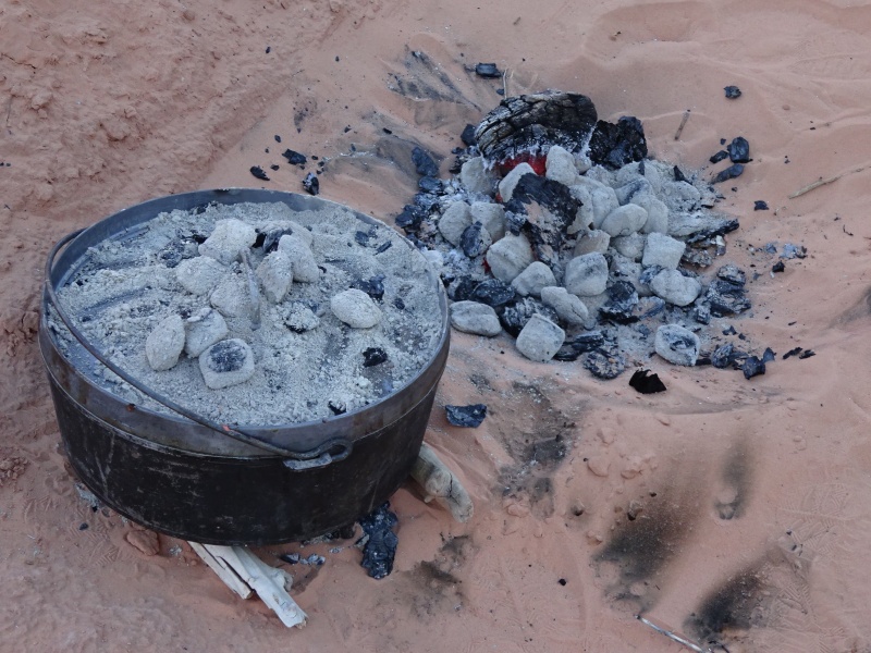 Dutch oven cobbler, thanks to TEX.
