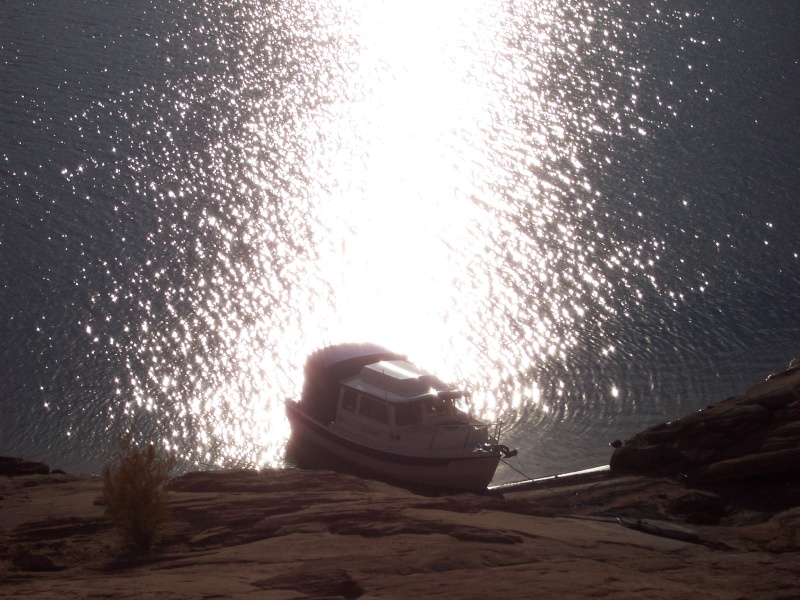 Early morning sun reflecting on water and Sea Swell in Hansen Creek Canyon 11-14-10