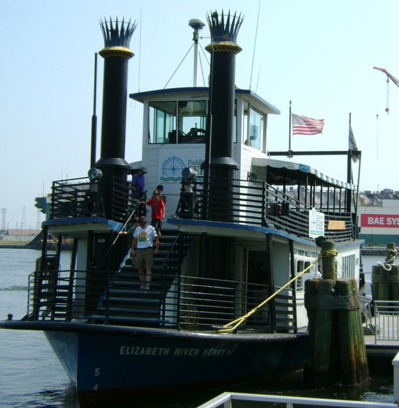 Elizabeth River Ferry paddlewheeler