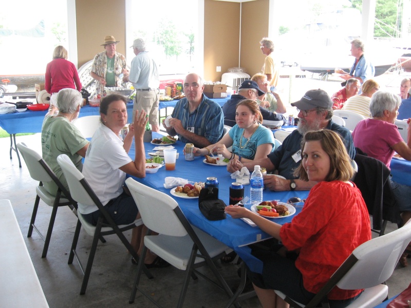 Enjoying a great meal Saturday evening