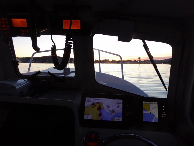 Entering Cap Sante Marina in Anacortes Friday evening March 16th
