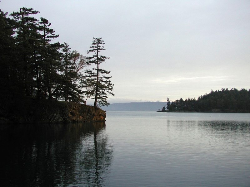 Entrance to Prevost Harbor, Stuart Island - 2-22-04