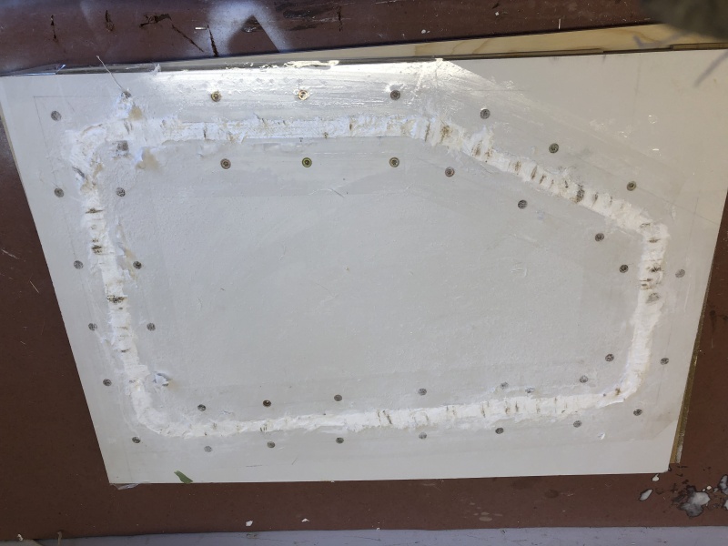 Epoxy is poured and curing.