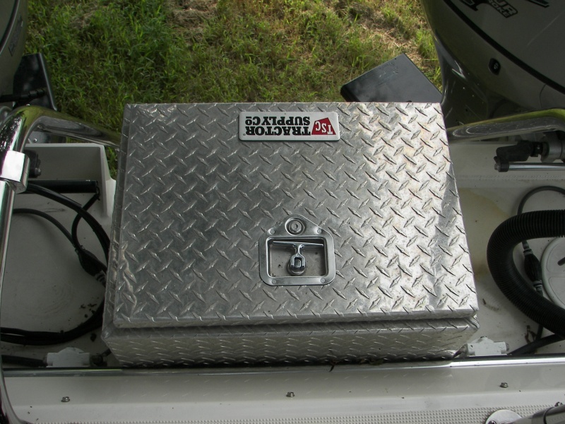 Everybodys' dream!  A Tractor Supply box on your C-Dory!