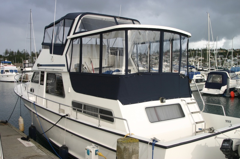 Exterior finished with Navy trim and launched