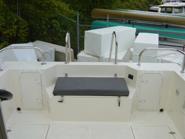 Factory bait well and aft seat before modification