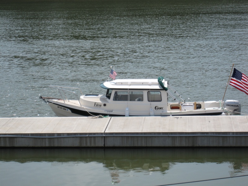 Falcon at the Clarksville dock