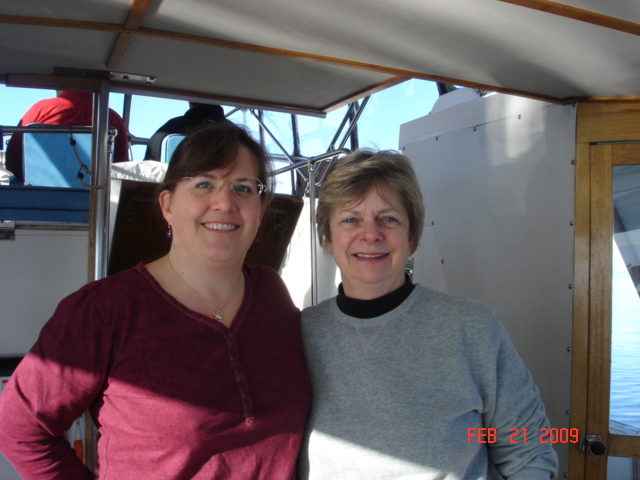 February boat trip:
Susan (SUSAN E) and her
mother in-law Nora.