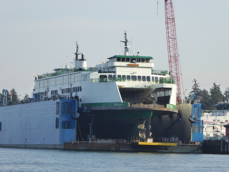 Ferry Chelan in drydock