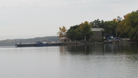 Ferry near Orwell Vermont crossing lower Lake Champlain
