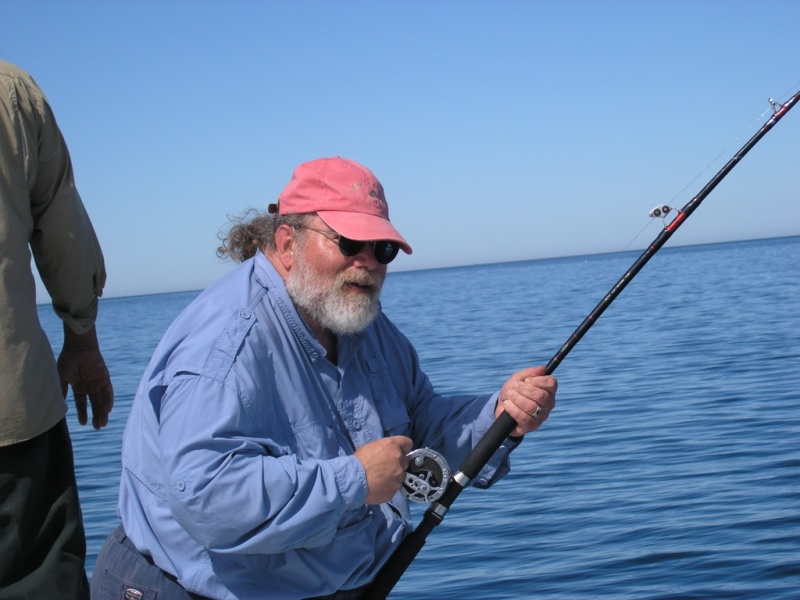 Fighting a Yellowtail.