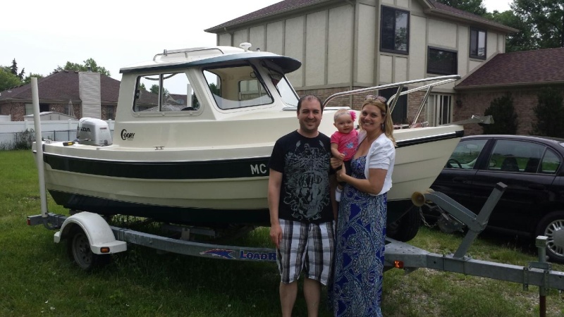 First boat pic w/ lil Molly