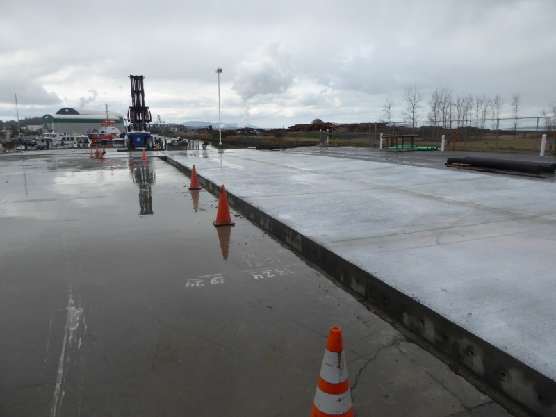 First half of slab replacement now complete and curing.