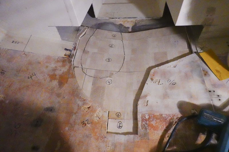 First layer of new balsa core in place.