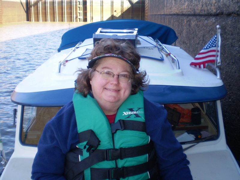 First Mate and Deckhand, Karen, in Lock 9, Ark River, Nov 08
