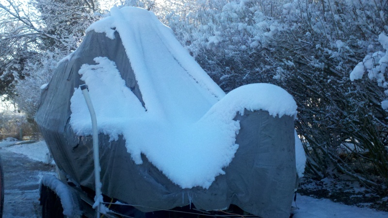 First snow just put the cover on Saturday Sunday the white stuff showed up. Feb in Florida is looking like a mighty good decision