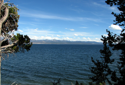 First view of Yellowstone Lake