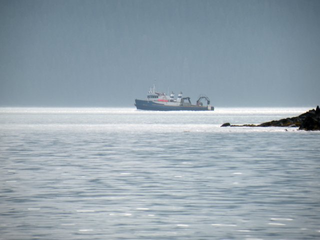 Fishing vessel Medeia rounding South Douglas Island