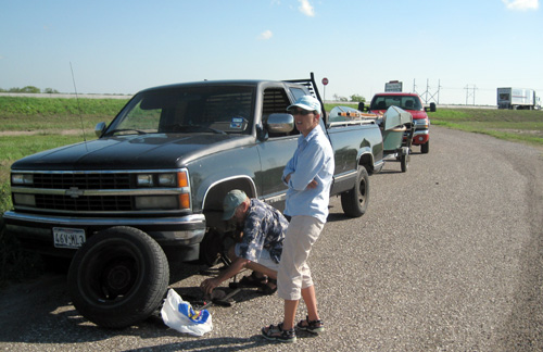 fixing the truck